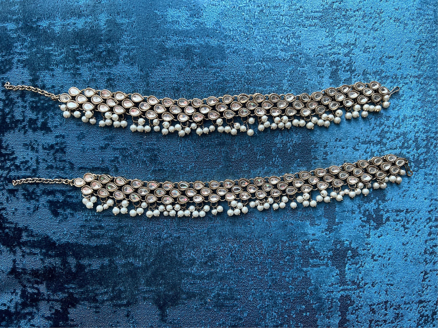 Indian Pakistani Kundan Anklet paayal set