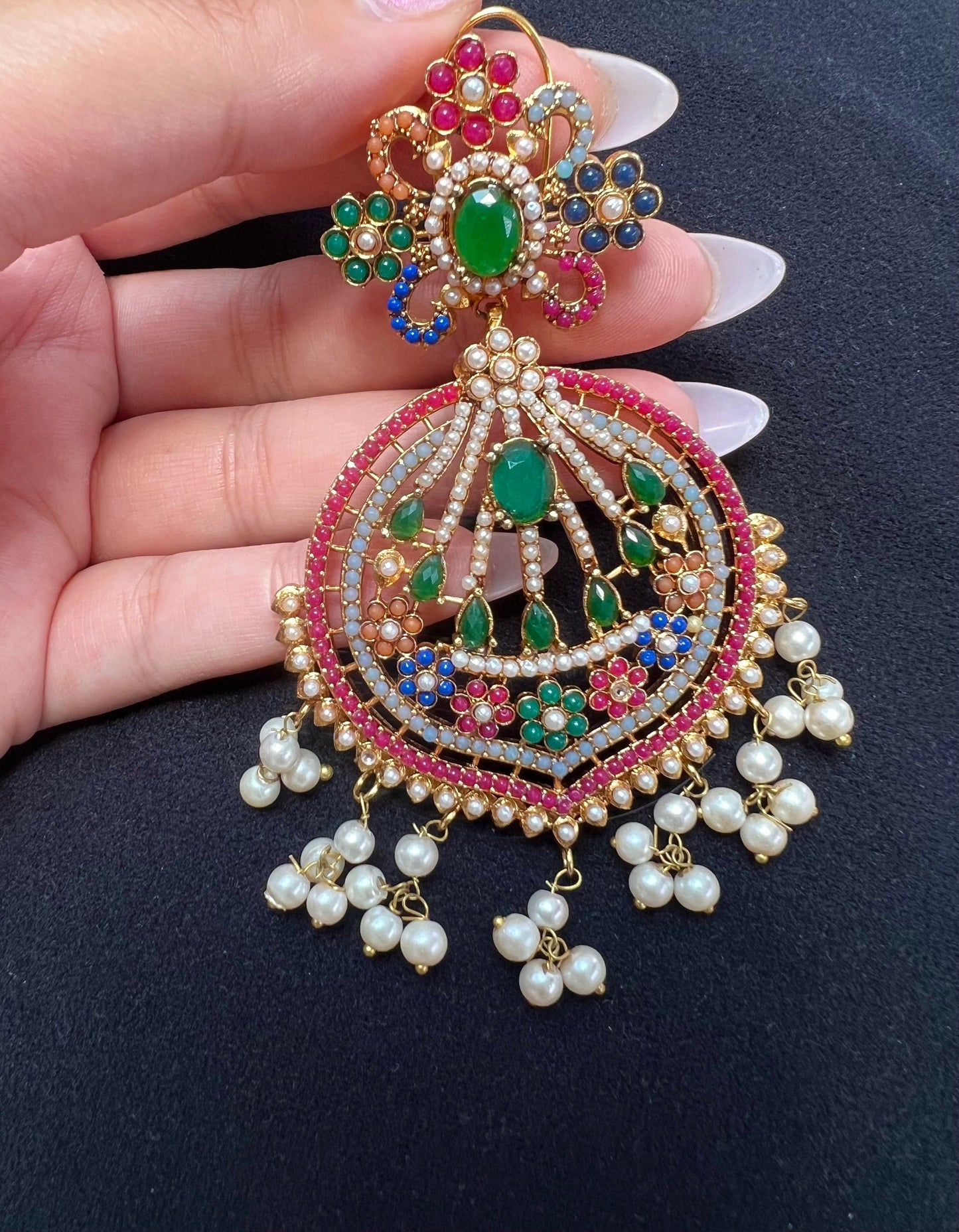 Indian Pakistani Traditional Mala neckalce and earrings